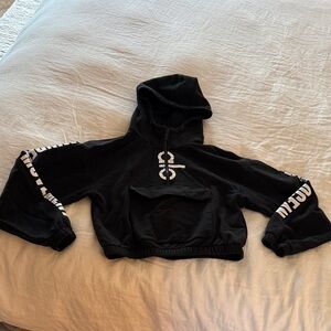 ALO Yoga Black Sweatshirt with White Details